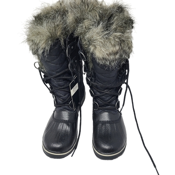 SOREL Tofino II' Faux Fur Lined Waterproof Boot Black Women’s Size 6.5 FLAWED - Picture 5 of 11